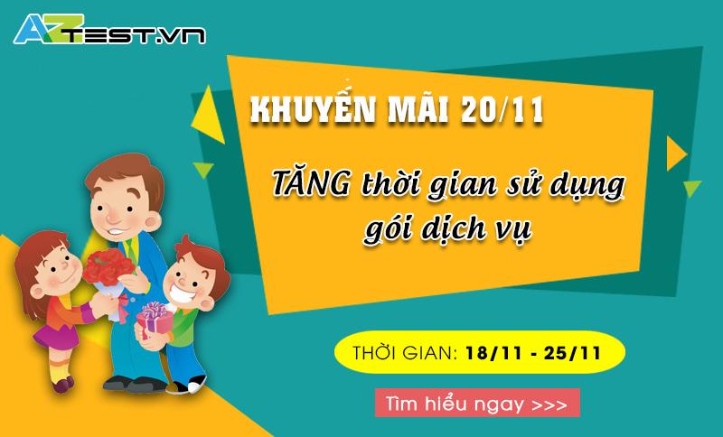 Mừng ngày Nhà giáo Việt Nam 20/11 – Nhận Khuyến mãi khủng từ AZtest