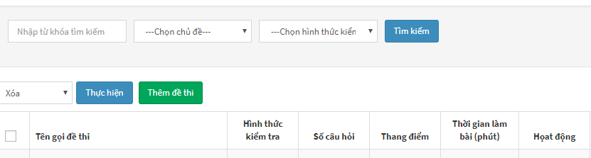 Hướng dẫn tạo đề thi trắc nghiệm online